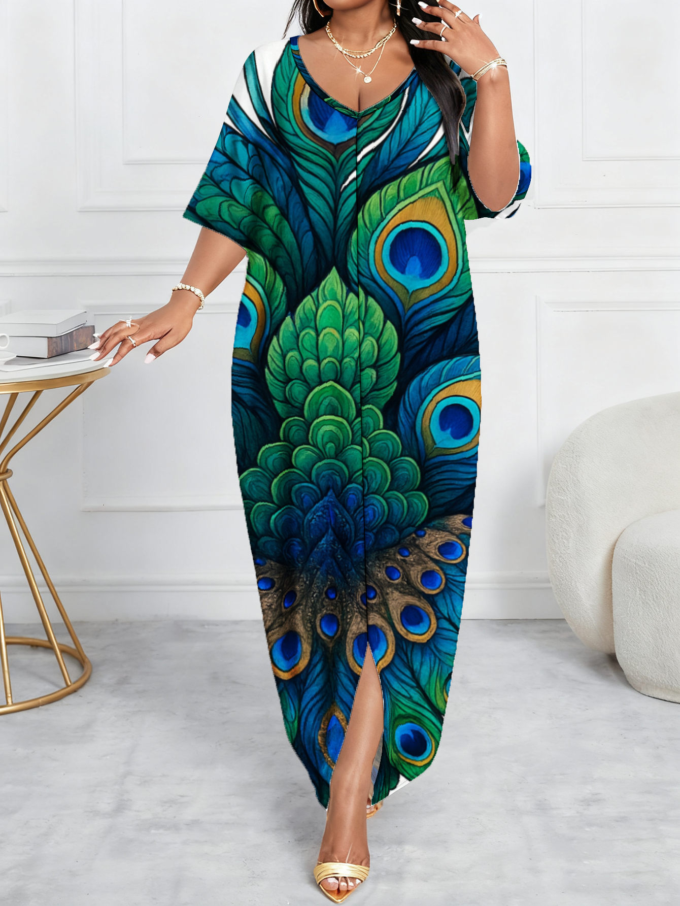 peacock dresses sold on Temu United States
