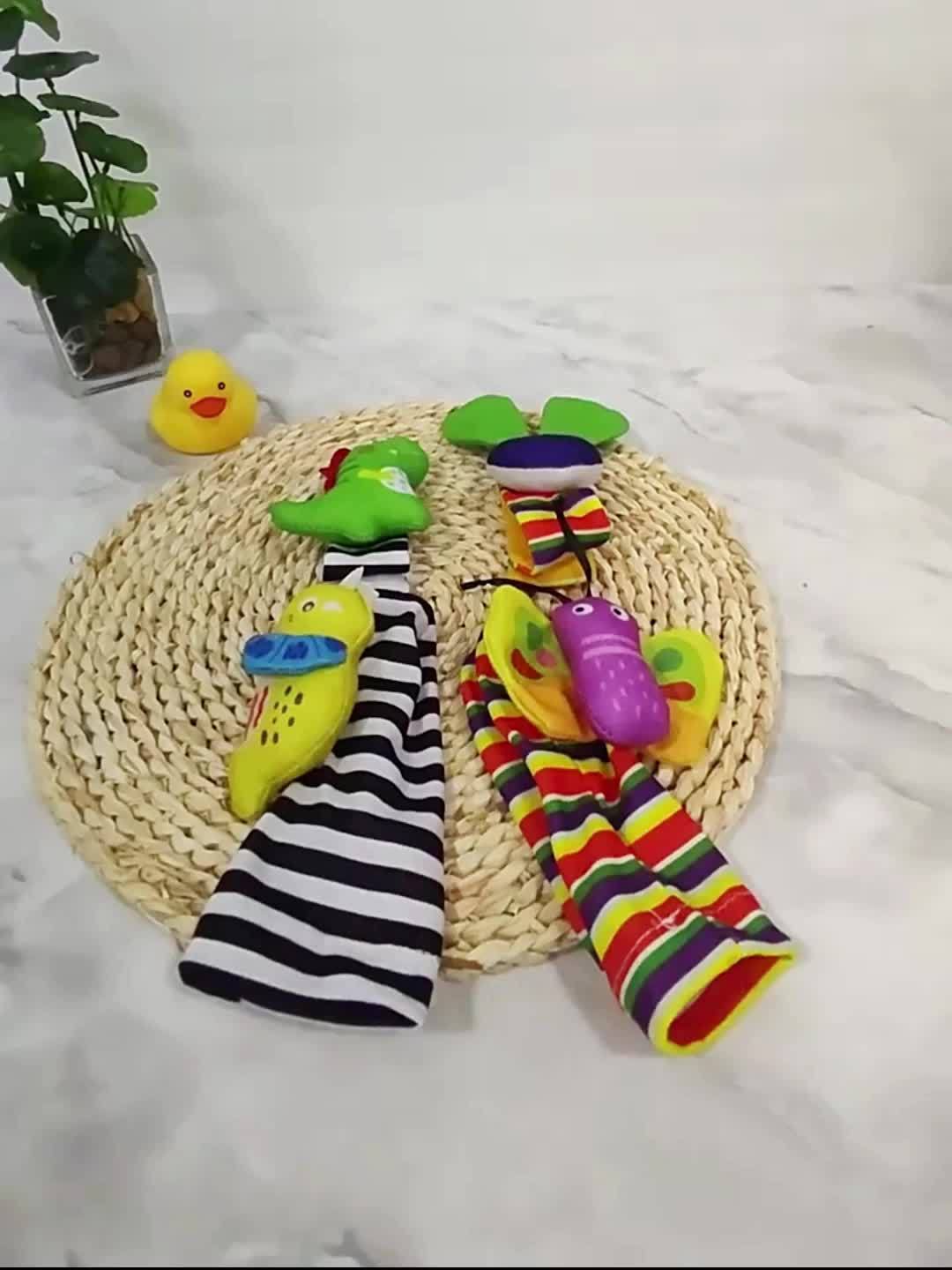Calcetines de juguete para bebés sonajero de muñeca para bebés bonitos  colores brillantes Sujetadores de lazo Animal Gancho simple Felpa para  jugar 0-2 años Bebé 0-2 ANGGREK Otros