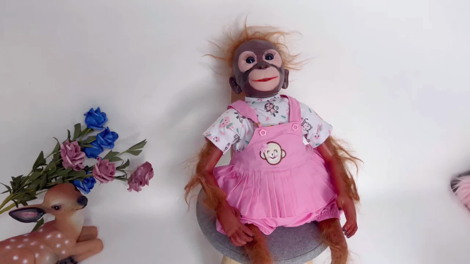 Acheter Poupée bébé singe de 18 pouces, jouet de Simulation innovant fait à  la main, doux au toucher