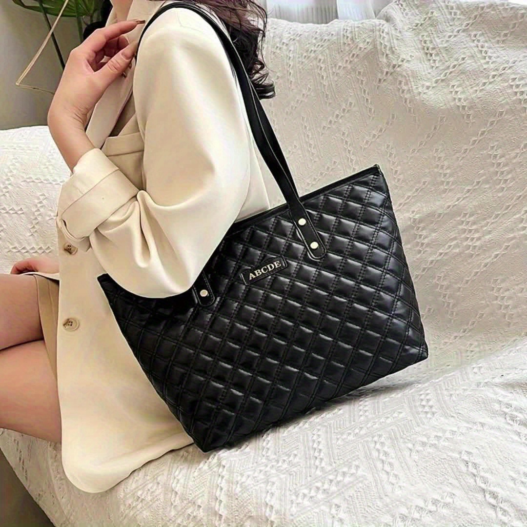 2023 Fashion Shoulder Bags Double Pocket Underarm Bags For Women PU Leather  Zipper Handbags Solid Casual Ladies Tote Bags Purses