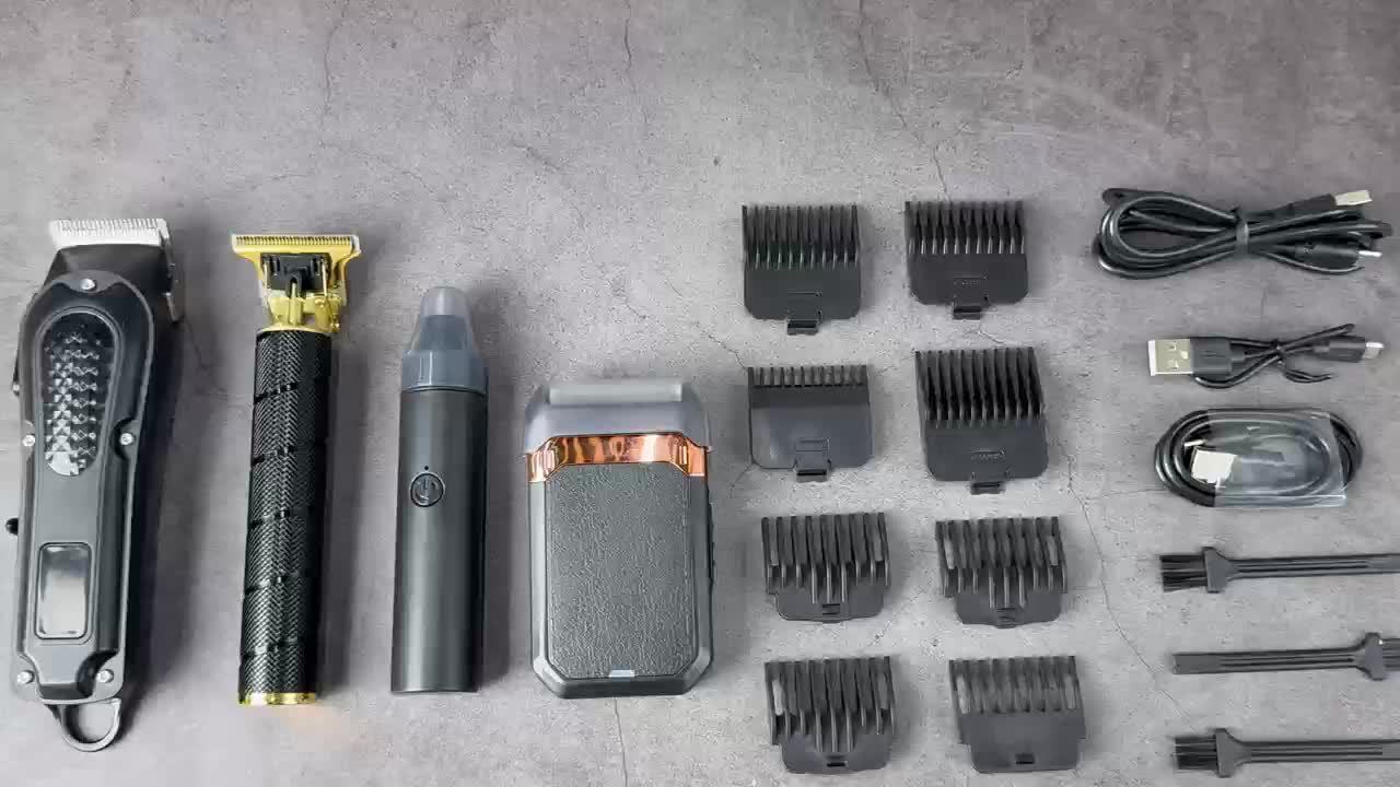 2pcs/4pcs Men's Cordless Hair Clipper Kits - USB Charging Electric Hairdresser, Household Car Travel Use, Halloween, Christmas Gifts, Birthday Gifts, Perfect for Men, Husbands, Or Boyfriends. Barber Kits, Barber Tools