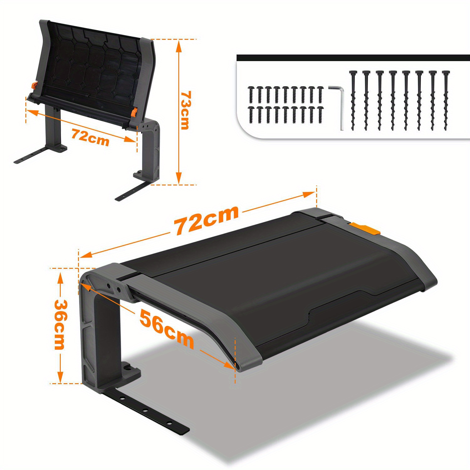 Image of Robotic Lawn Mower Garage, Foldable Robotic Lawn Mower Garage Roof Carport For Lawn Mowers And Robotic Lawn Mowers, Weatherproof Uv Protection (black)