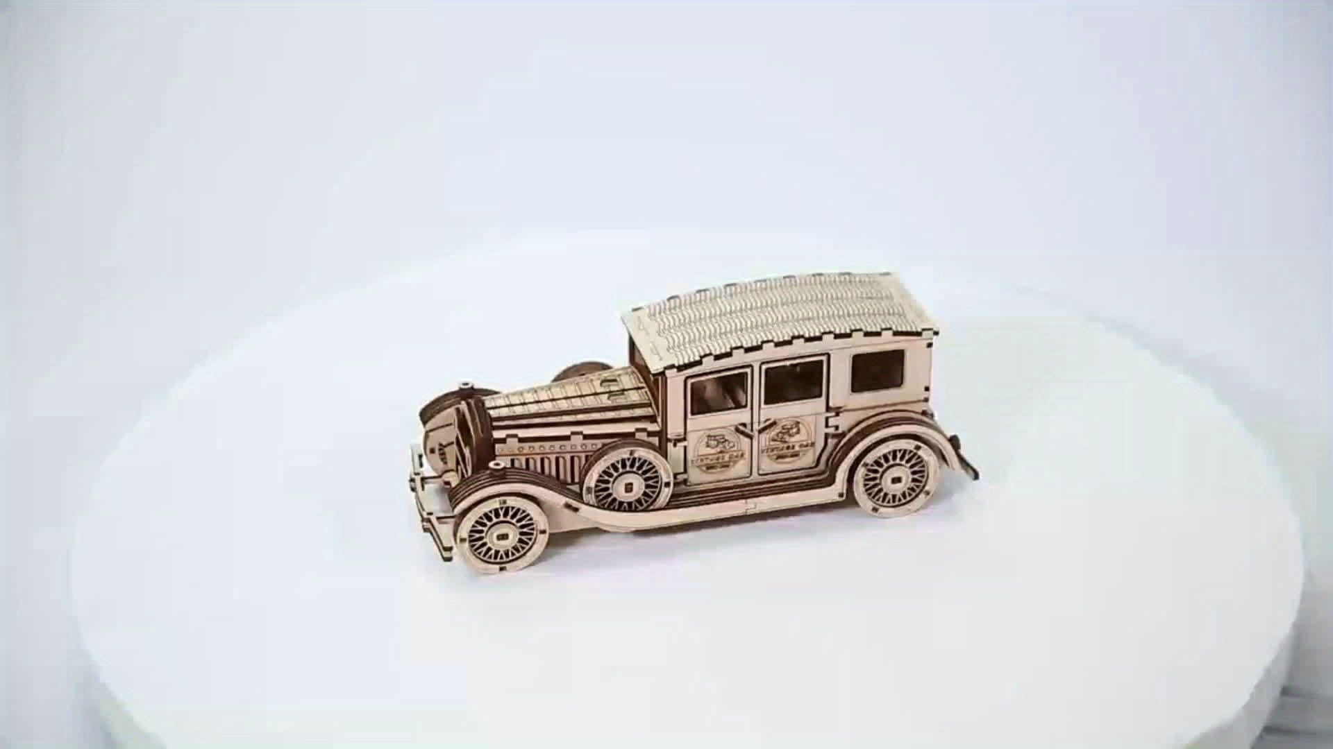 3D Wooden Mechanical Well Vintage Car & Beach Themed Motorcycle Puzzle Set