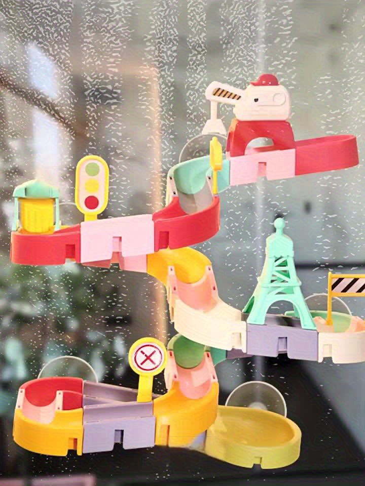Track Slide Merry Go Round Toy for Bathing Water Play