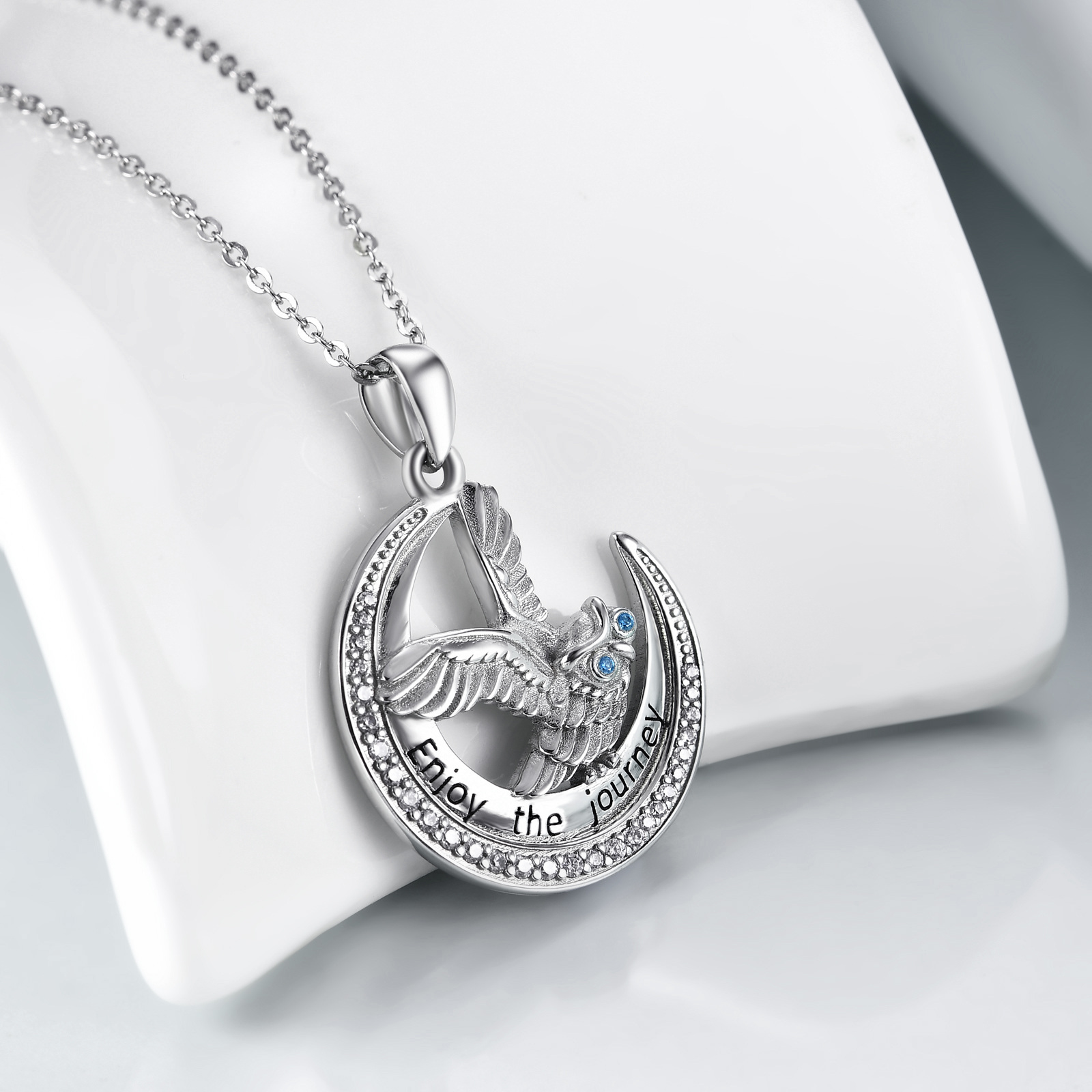 Women's 925 Sterling Silver Owl Pendant Necklace