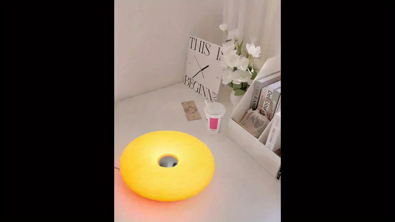 Modern USB-Powered Donut Wall Light/Table Lamp with Dimming