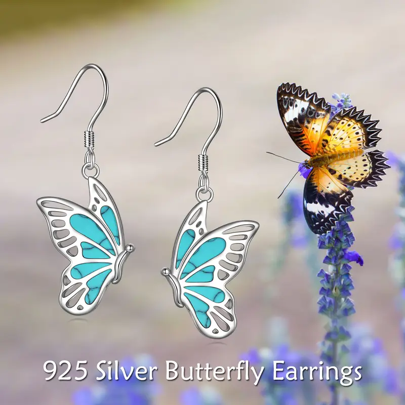 yfn   earring for women sterling silver abalone   drop earring jewelry birthday gift for mom hypoallergenic turquoise Product details 2