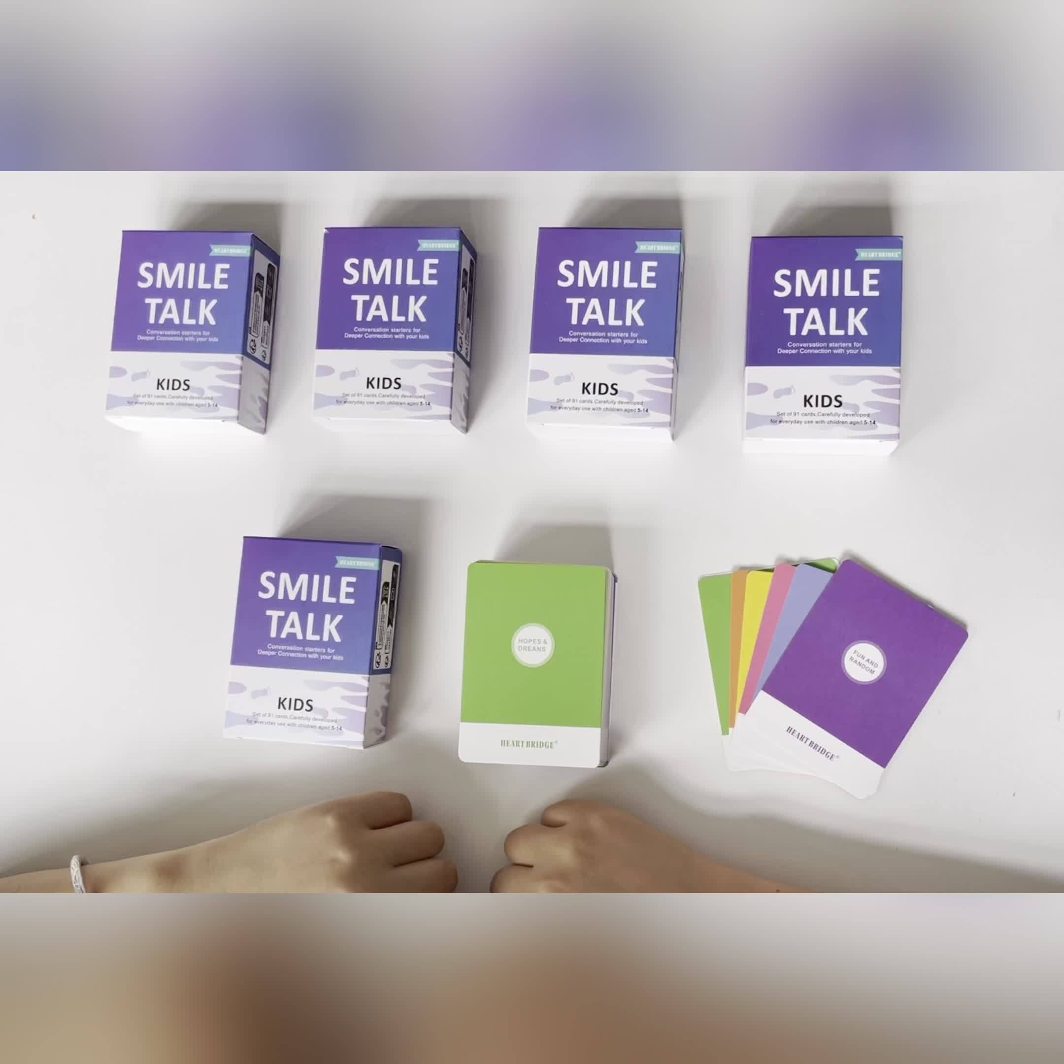 SMILE TALK Children's Dialogue Card Game for Creative Thinking
