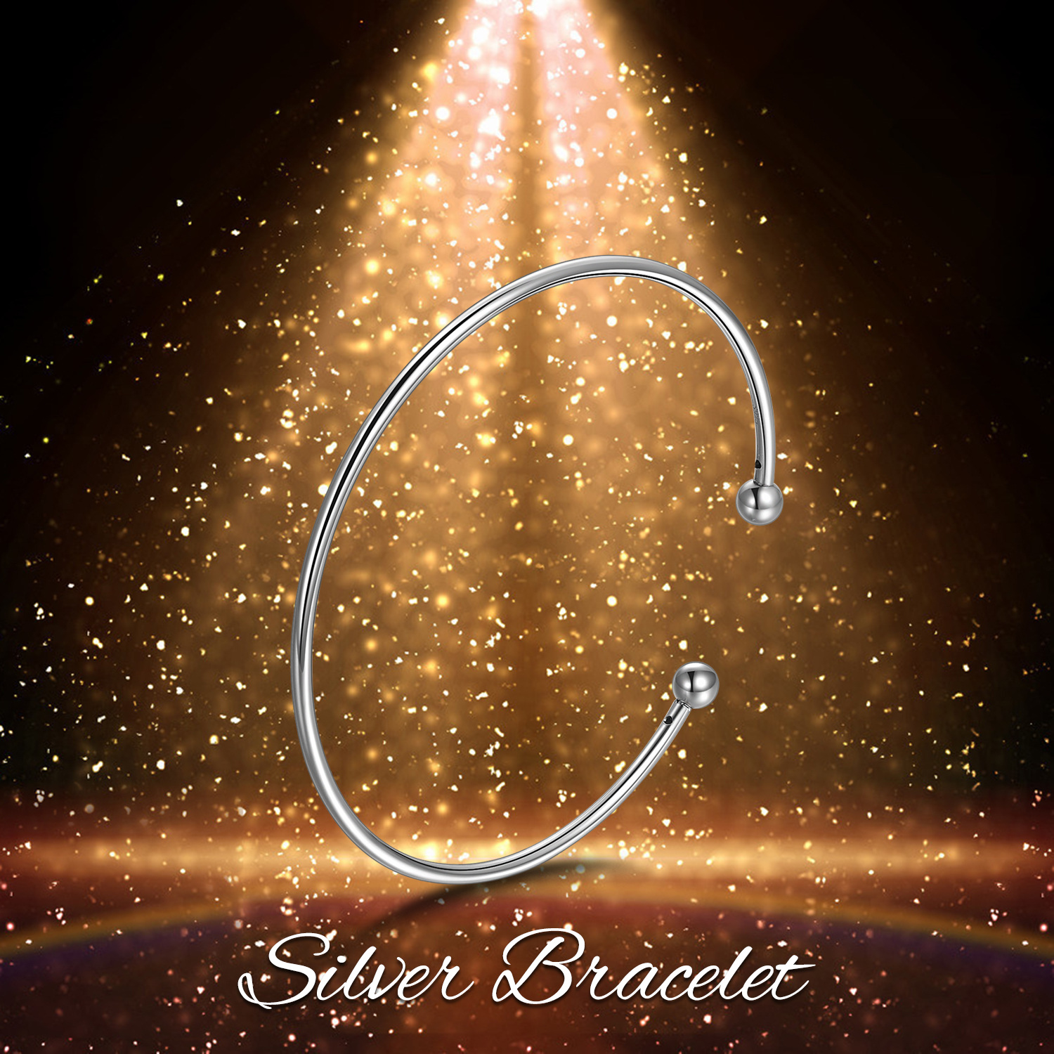 925 Silver Open Bracelet Women's Jewelry Gift