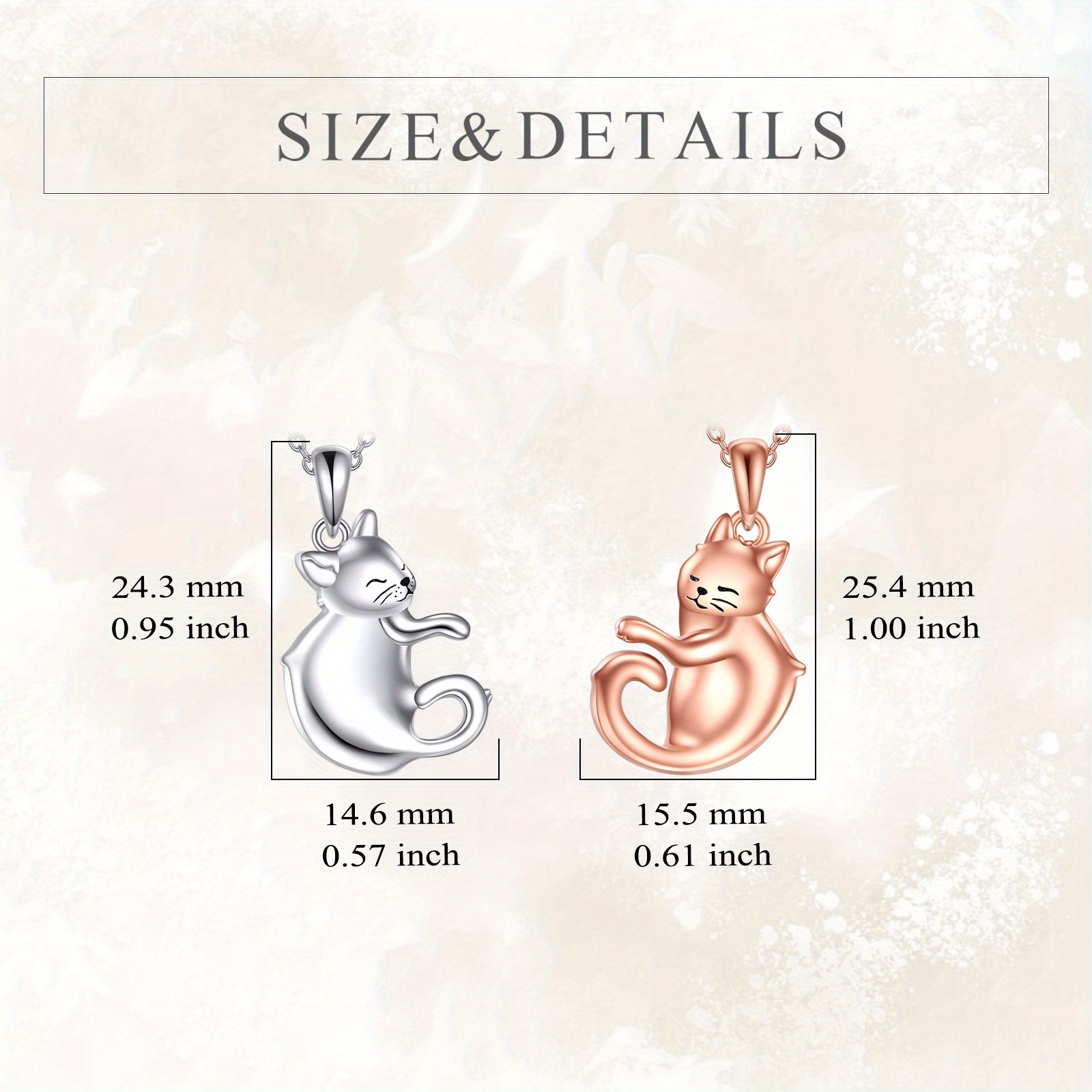 925 Silver Hug Cat Pendant BFF Friendship Gift for Women Sisters