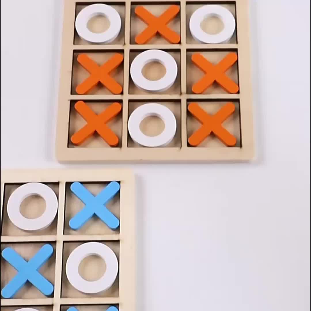 Xo Tic Tac Toe Wooden Game Toy Educational, Entertainment, Leisure