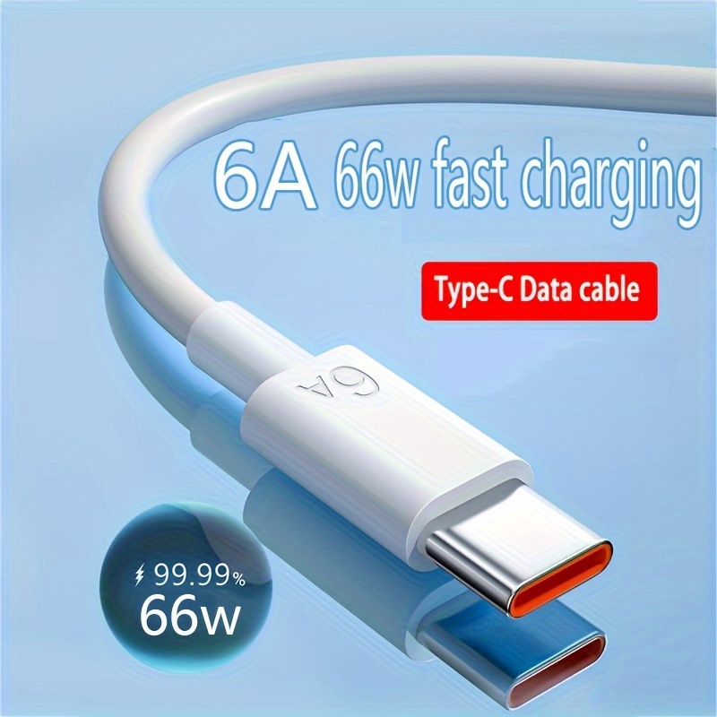 6a Elbow Usb Type C Fast Charging Data Cable Soft Silicone - Temu