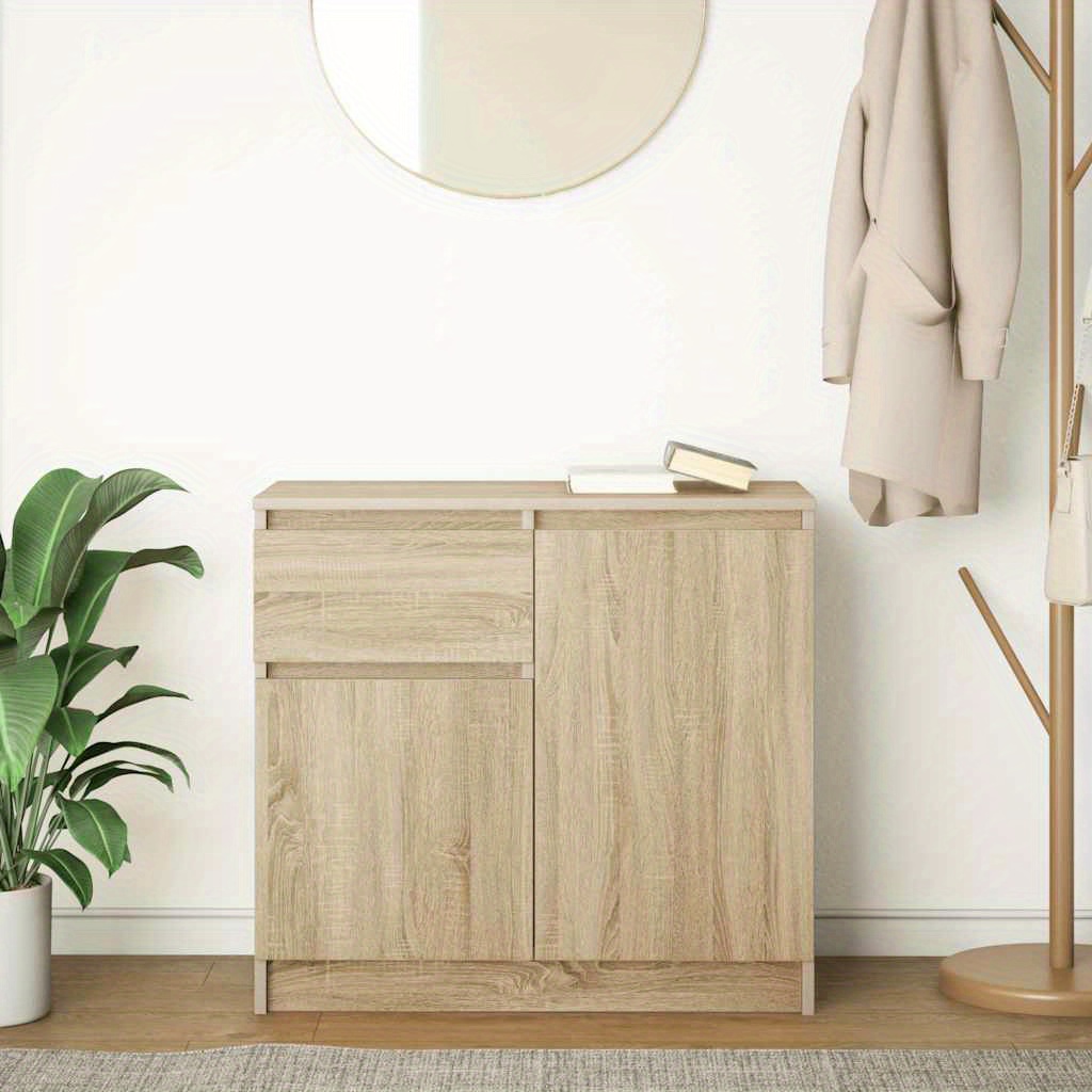 Image of Freestanding Storage Cupboard With A Drawer, Made Of Oak, Measuring 71x35x65 Cm