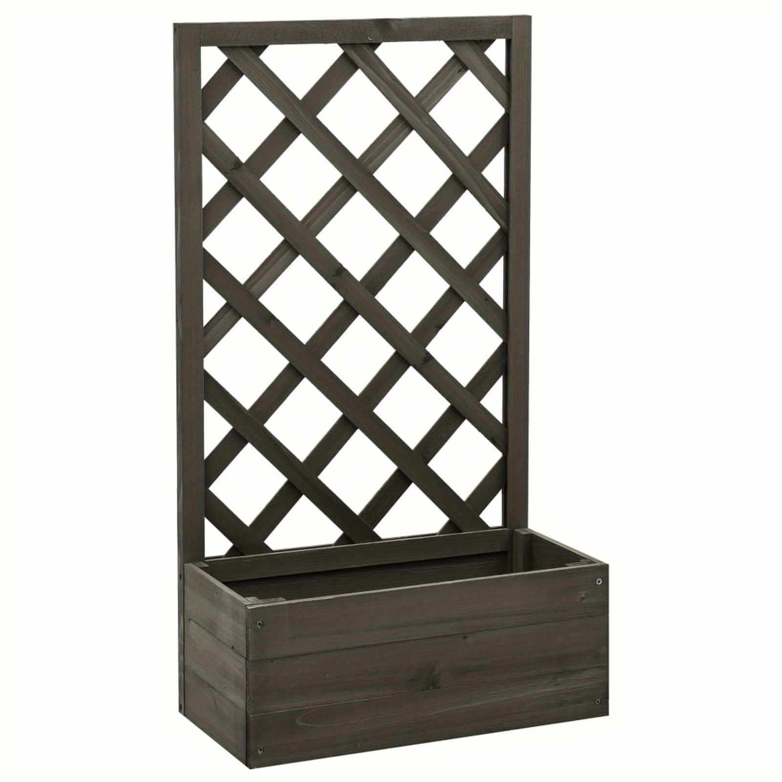 

Garden Trellis Planter Grey 50x25x90 Cm Solid Firwood