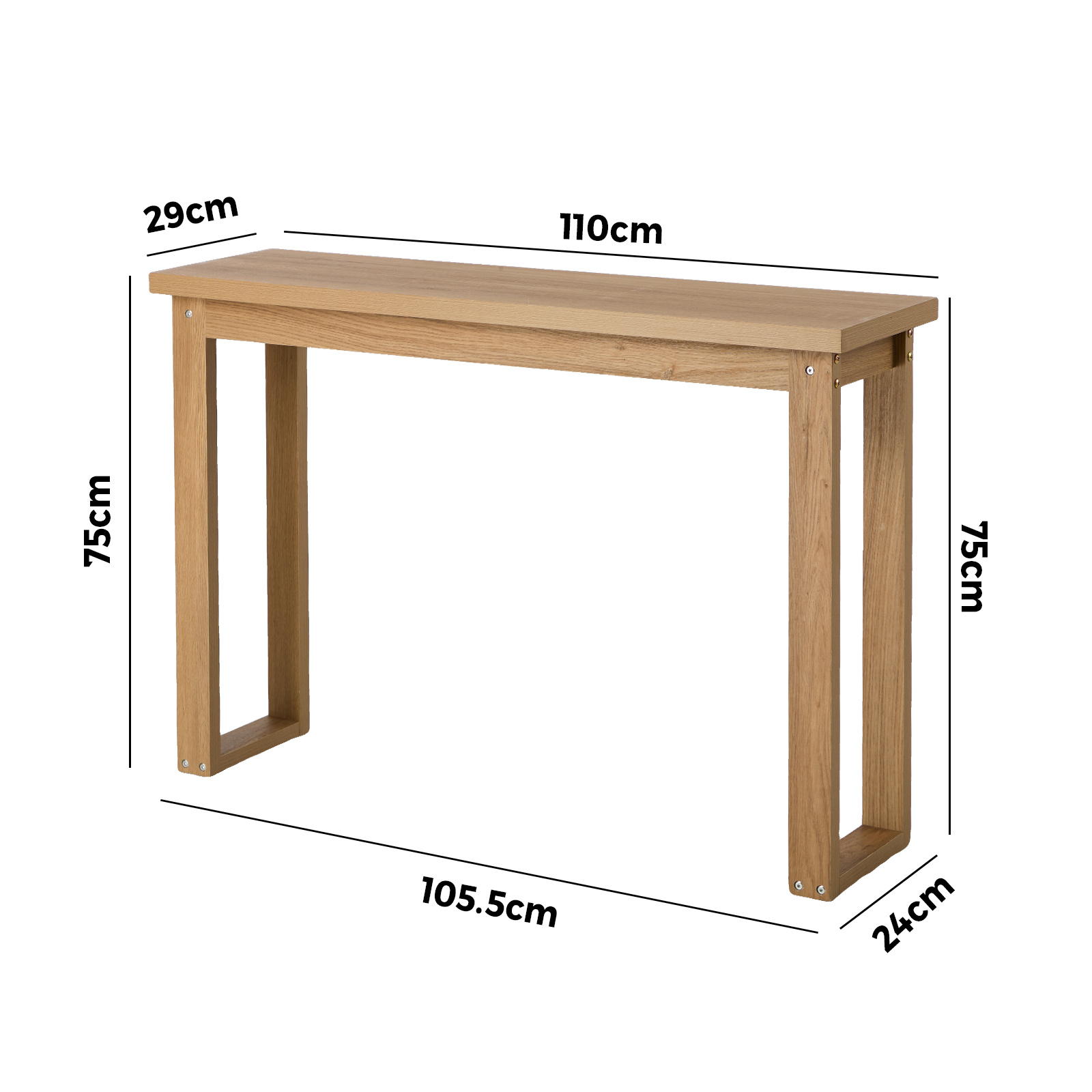 TEMU 1pc Console Table Narrow Hall Entryway Desk Sofa Table Display Shelf