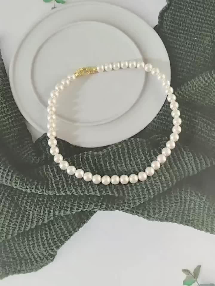 10mm Faux Pearl Necklace, Elegant & Romantic, Gift for Her
