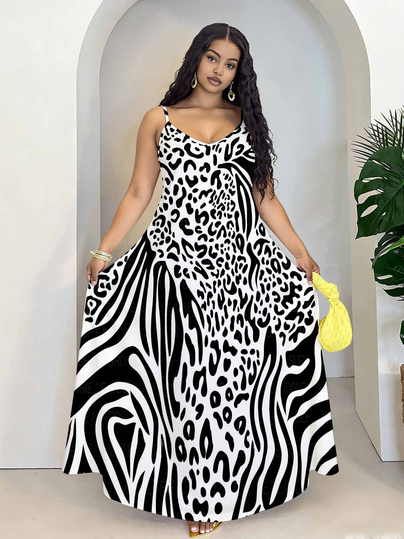 zebra print dress sold on Temu United States