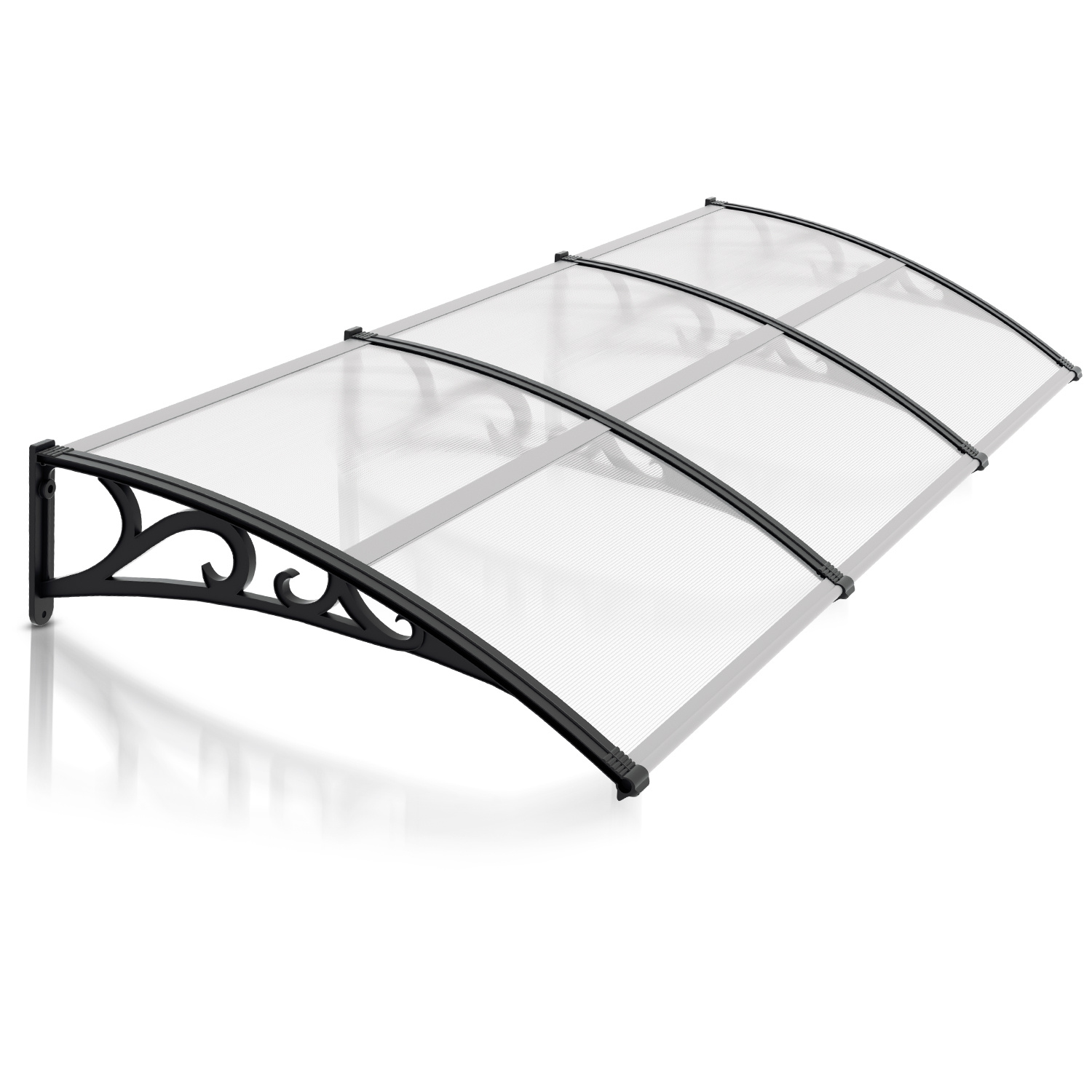 Image of Sonnewelt Front Door Canopies, Window Awnings, Canopies, Canopies Made Of Polycarbonate, Transparent Arched Canopies For Balcony Windows, 100*300cm.