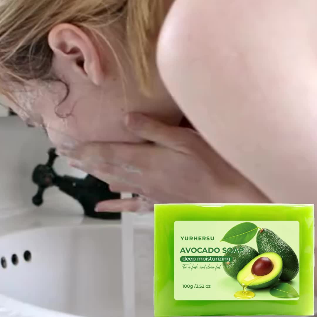Avocado Soap Bar with Extract, 3-in-1 Cleanser