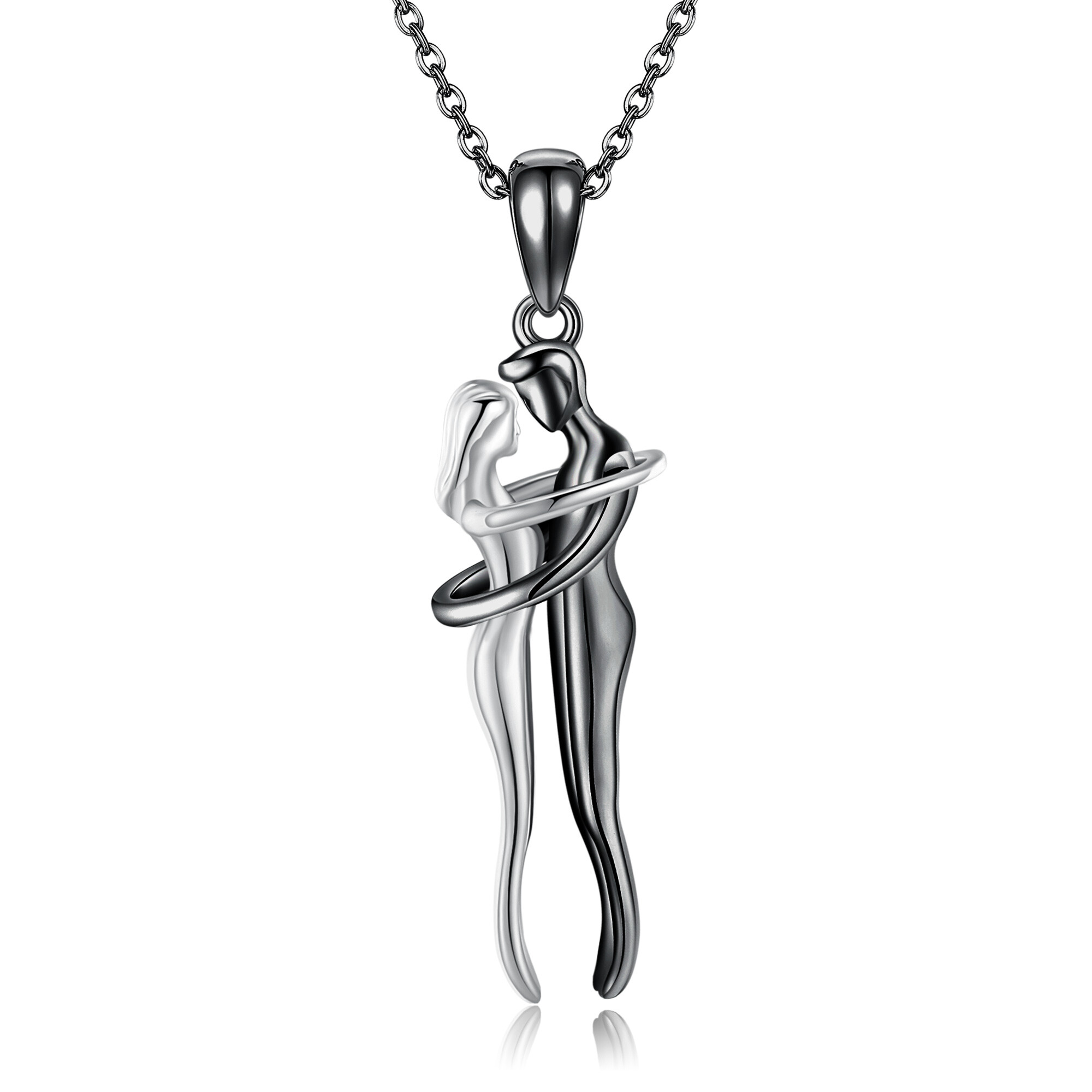 925 Sterling Silverhug Necklacefor Casual Attire By Men And Women; Birthday Gifts; Christmas Gifts; Meaningful Gifts; Gifts For