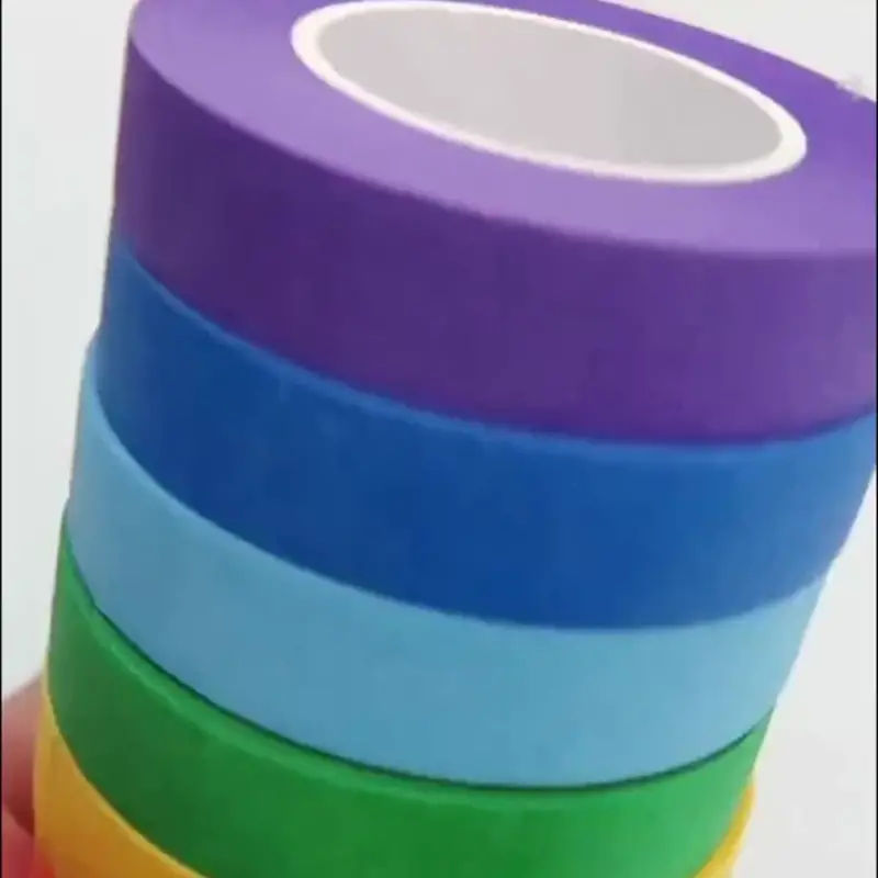 Cinta adhesiva de color, 6 rollos de colores arcoíris, 1 pulgada de ancho  por 50 yardas de largo (900 pies) | para pintores, laboratorios, arte