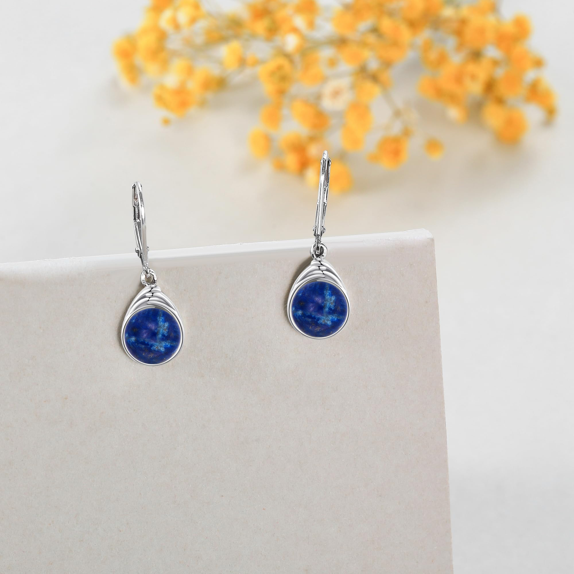 s925 sterling silver   earrings for women round   leverback earrings   dangle earrings jewelry gifts Product details 1