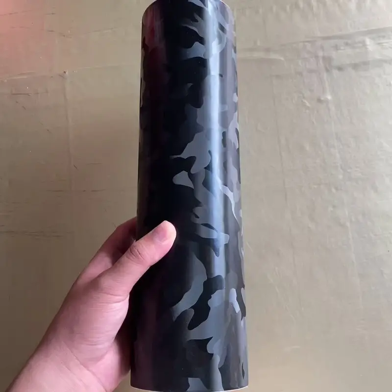 Premium Ghost Black Stealth Camouflage Vinyl Wrap Roll Air - Temu