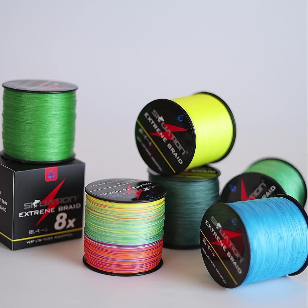 Braided Fishing Line, Strong Pulling Force Environmental No Fading  Withstand 10 Kg/22lb PE Braided Fishing Line For Freshwater For Saltwater NO.  1.0 Gray,NO. 4.5 Five Color,NO. 