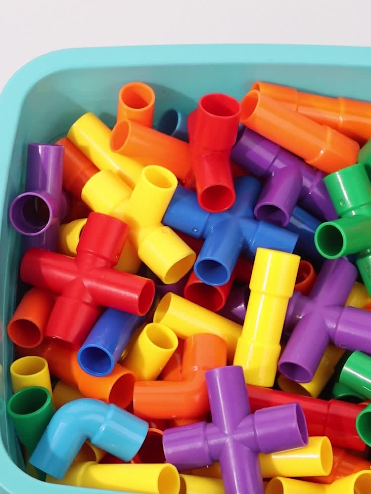 Montessori Water Pipe Building Blocks Toy Kids Construction Educational Gift