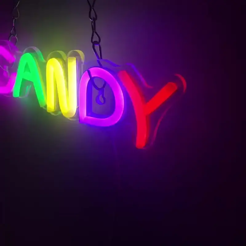 Candy Led Neon Sign For Wall And Table Decor Light Up Signs - Temu