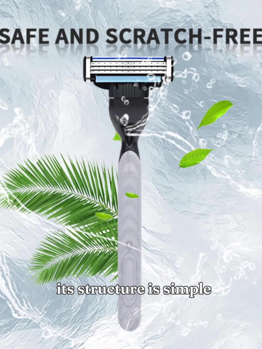 3-Layer Safety Razor Blades Set with Holder