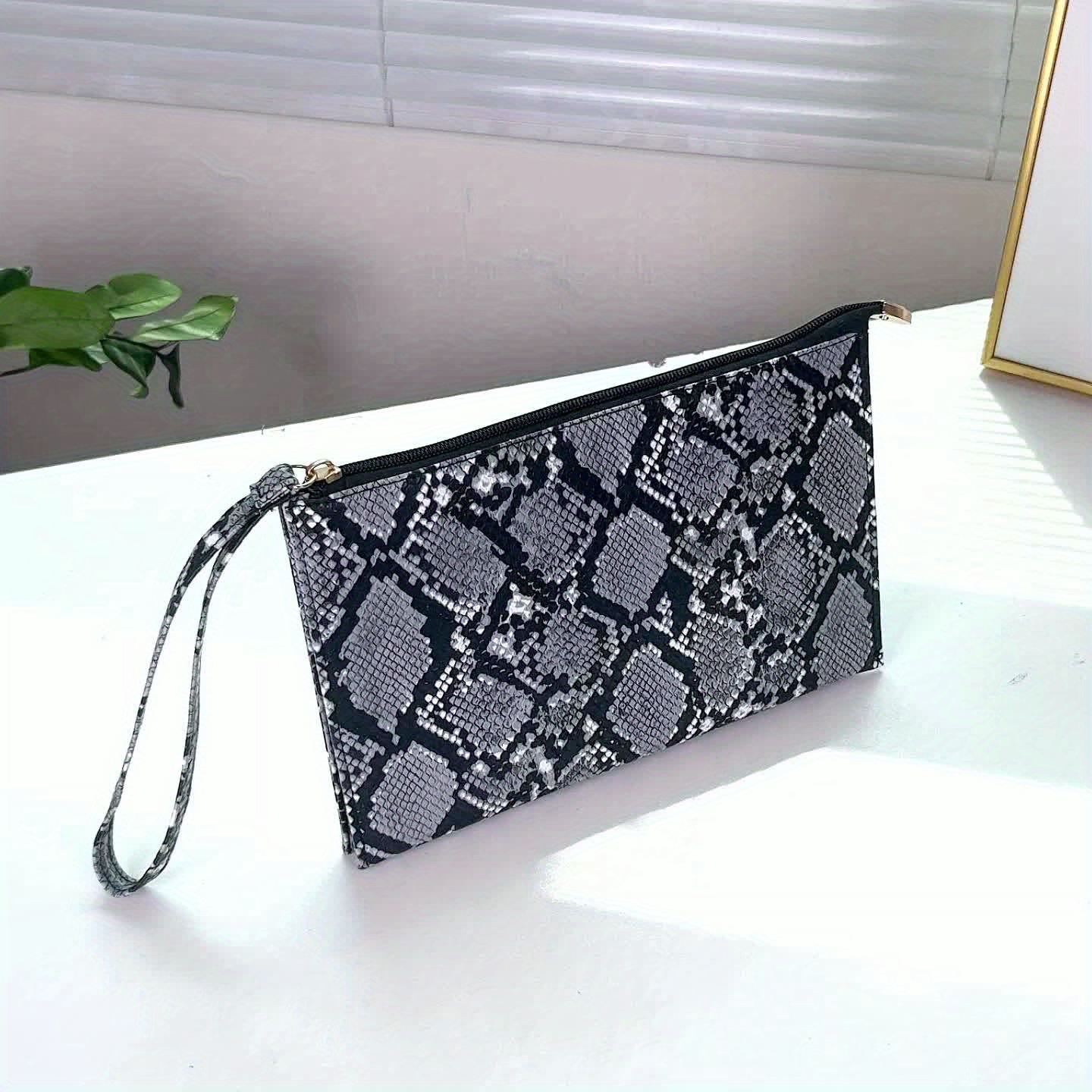 White snakeskin clutch on sale bag