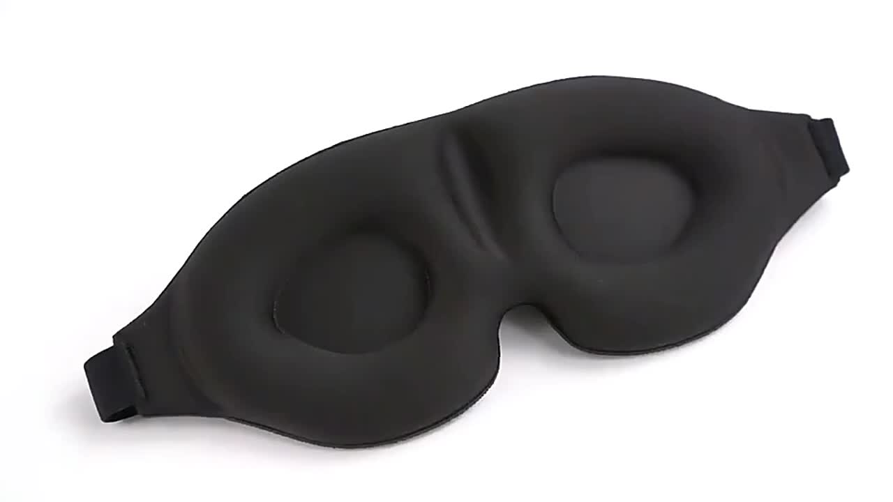 Antifaz para dormir, el antifaz OIOSEN con diseño 3D para mujeres, hombres,  súper suave y bloqueo de la luz 100% y con forma en 3D (Negro)