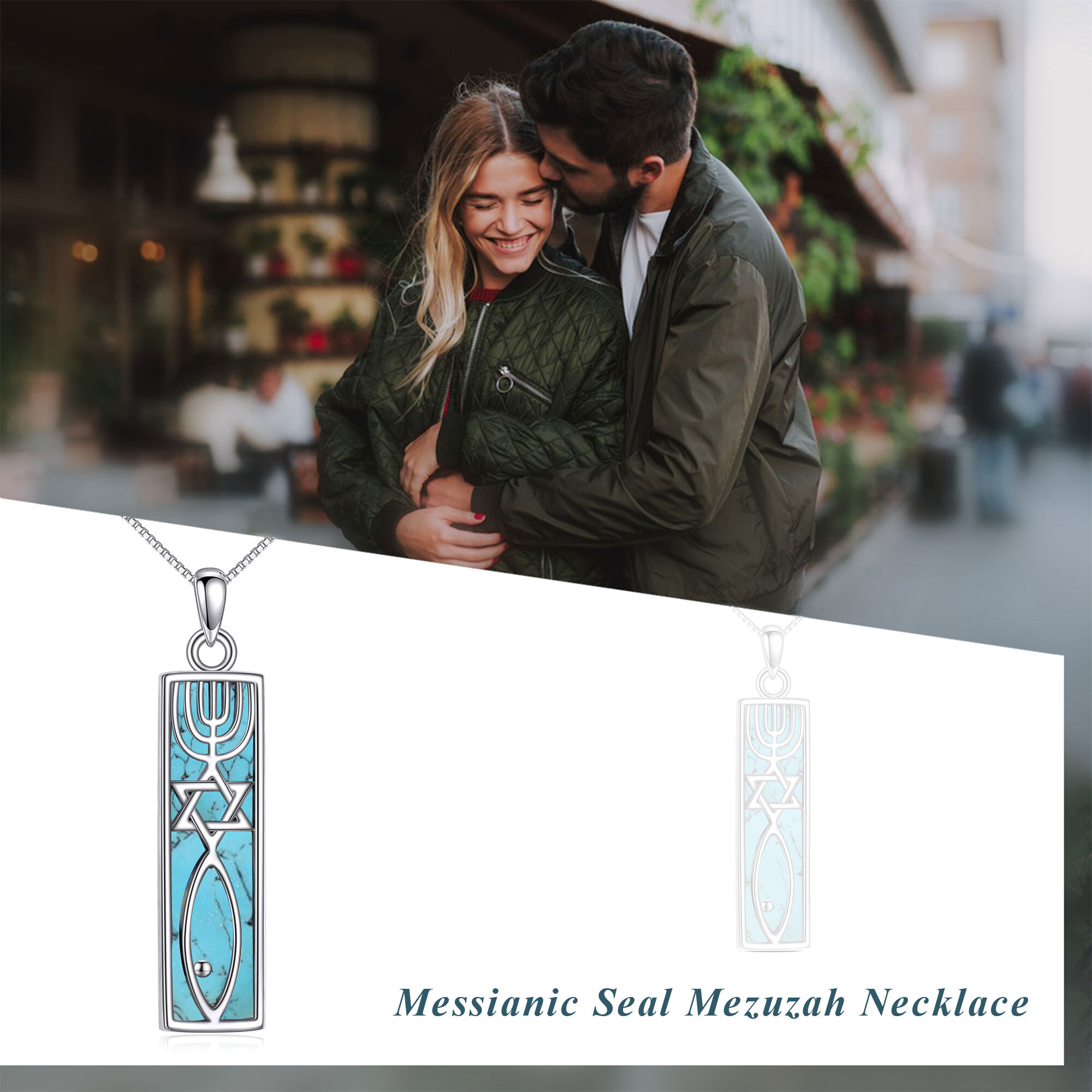 Women's 925 Sterling Silver Mezuzah Pendant Necklace