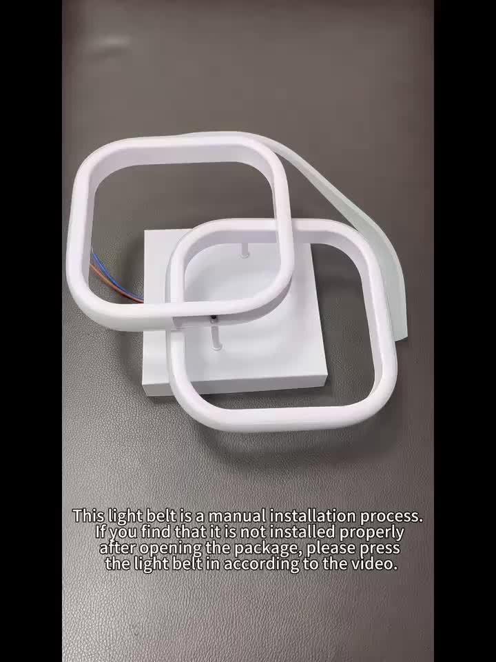 Modern Black White Square Ceiling Light with Adjustable Color Temperature