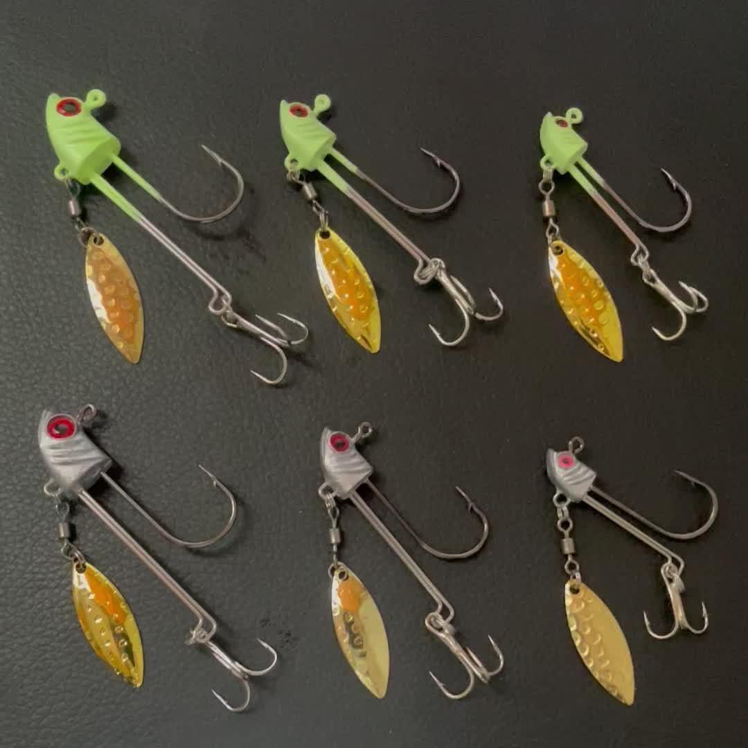 Lead Head Double Hook Sequins Fishing Lure Hook Fishing - Temu