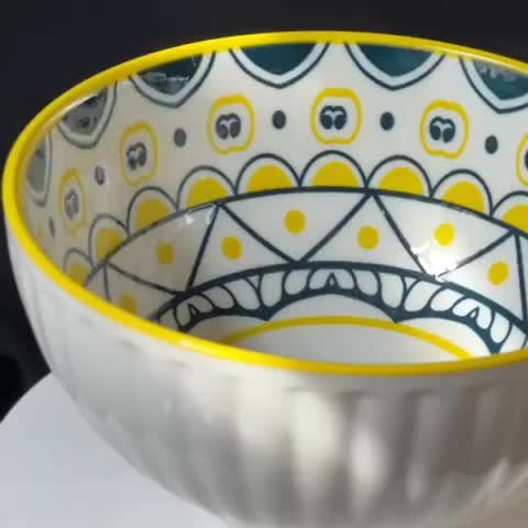 Small Bowl Ceramic Bowl Ceramic Rice Bowl Set Floral Pattern - Temu