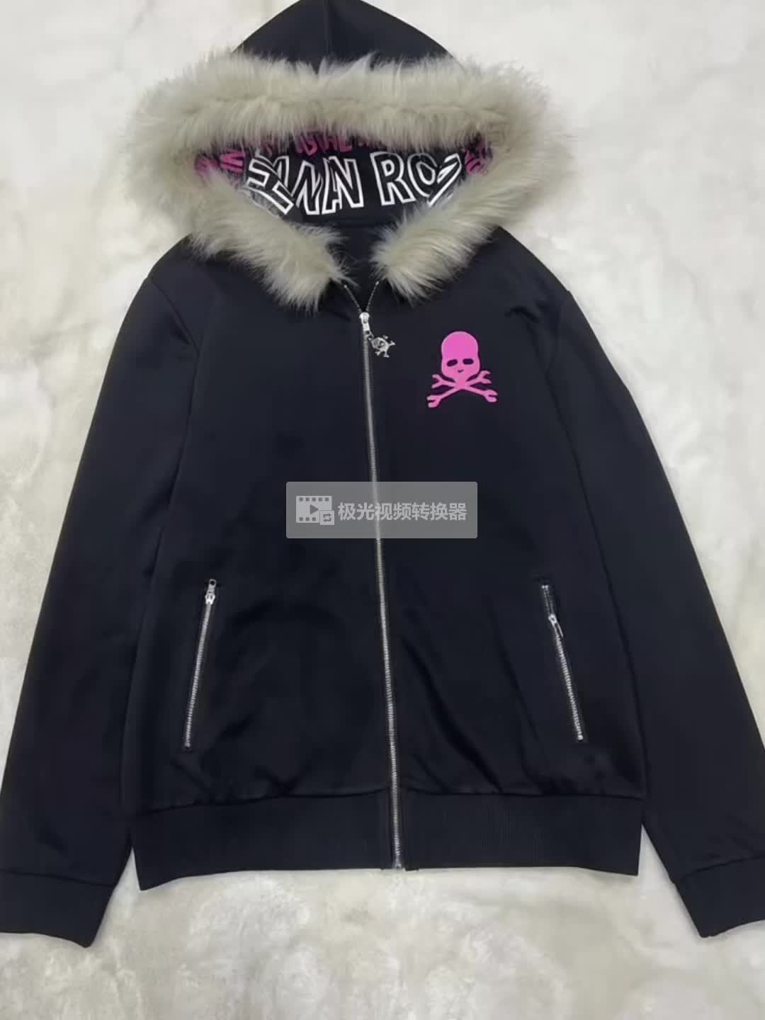 00s y2k fur zip hoodie gimmick lgb 短丈 00s y2k fur zip hoodie gimmick lgb 短丈