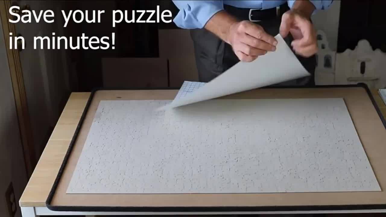 Feuilles de colle pour puzzle de Galison – Préservez deux puzzles de 1000  pièces, seize feuilles adhésives de 17,8 x 25,4 cm et 4 crochets adhésifs