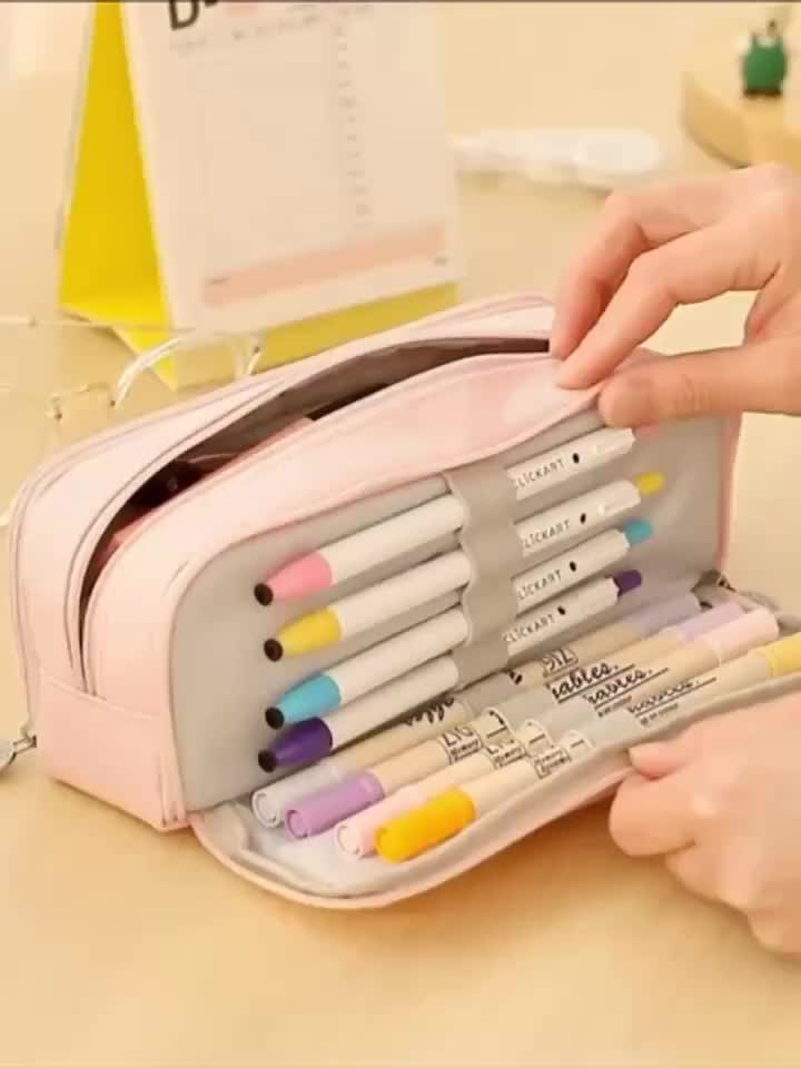 8 Layers Large Capacity Pencil Bag Aesthetic School Cases Girl