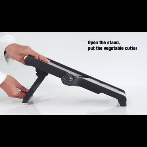 Exclusive Mandoline Food Slicer, Adjustable Stainless Steel Vegetable Slicer for Potatoes, Onions, And Chips, Includes a Cleaning Brush for Slicing Tomatoes 3 Exclusive Mandoline Food Slicer, Adjustable Stainless Steel Vegetable Slicer for Potatoes, Onions, And Chips, Includes a Cleaning Brush for Slicing Tomatoes - Image 3