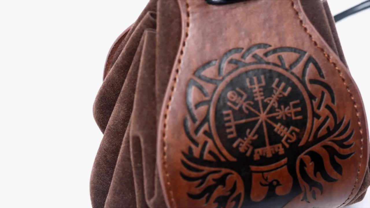 Medieval Faux Leather Men's Bag, Viking Style Vintage Belt Pouch Dice Bag  For Larp Ren Faire - Temu
