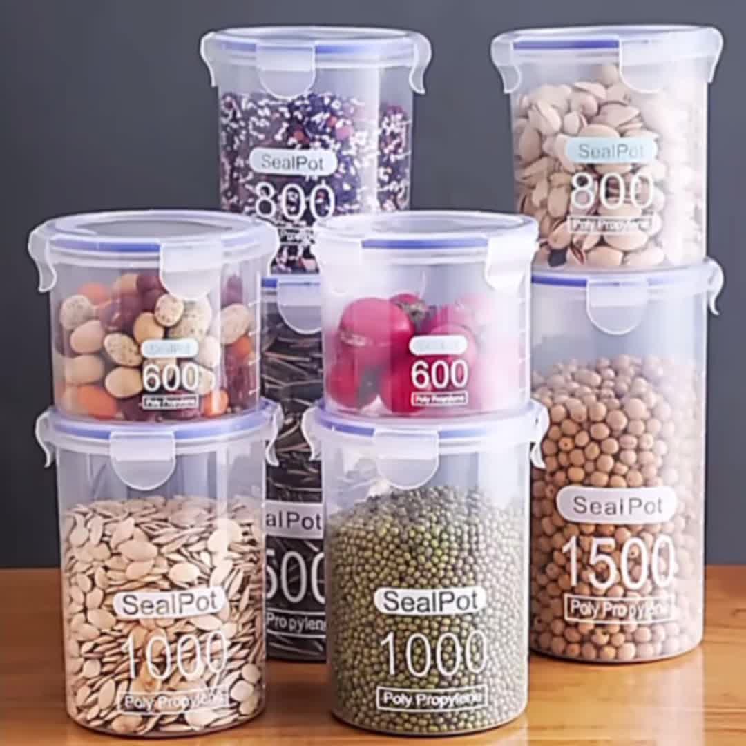 Transparent plastic food containers seal pot Milk boxes kitchen storage  containers food cans storage tank tea caddy - Price history & Review, AliExpress Seller - JIAHUA COMMODITY CO. LTD