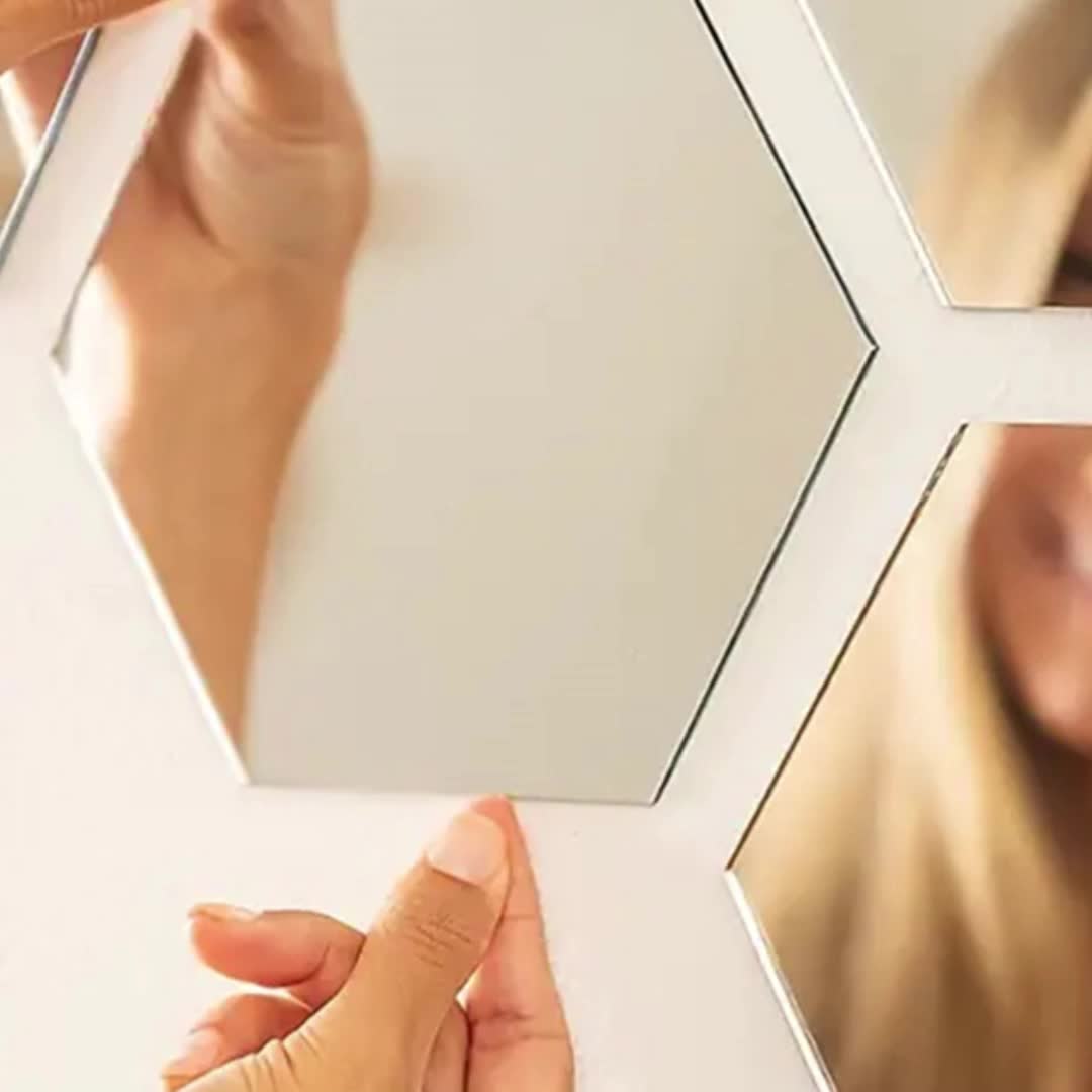 12 pièces décoration murale miroir 3D hexagone motif - Temu Canada