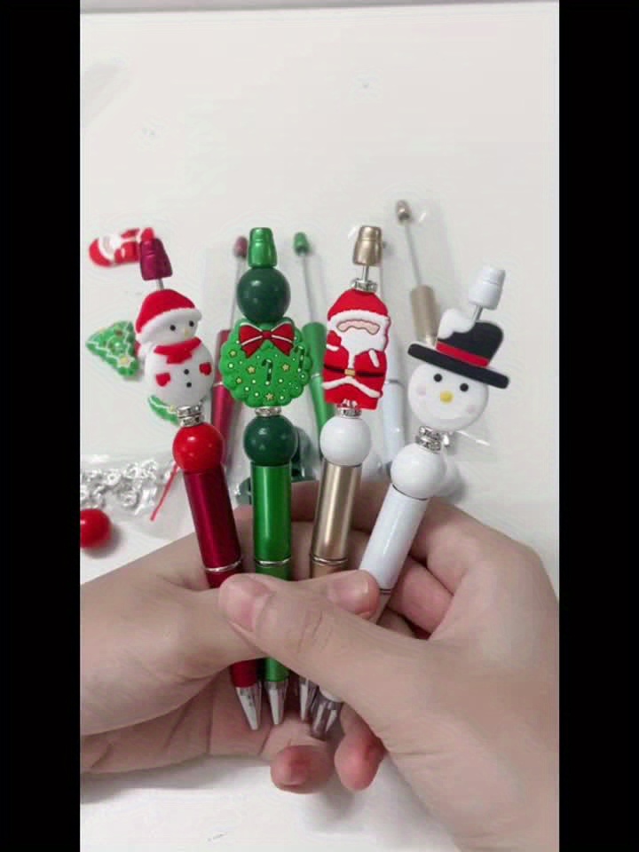 Christmas Designer Silicone Beaded Pen