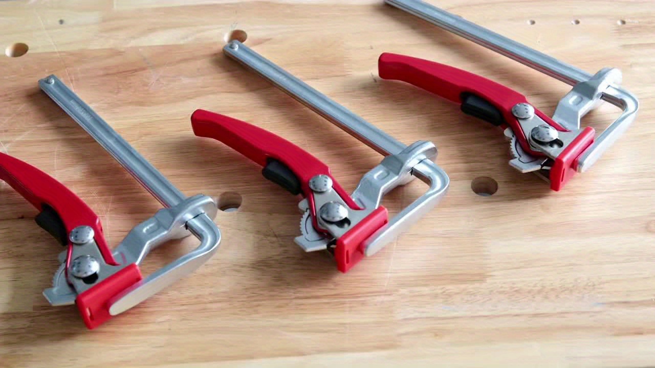 6 Stück Schnellspannklemmen 10,2 Cm – F-Klemmen Für Holzarbeiten, Einhandbedienung, Ratschenfunktion | Für DIY & Werkstatt
