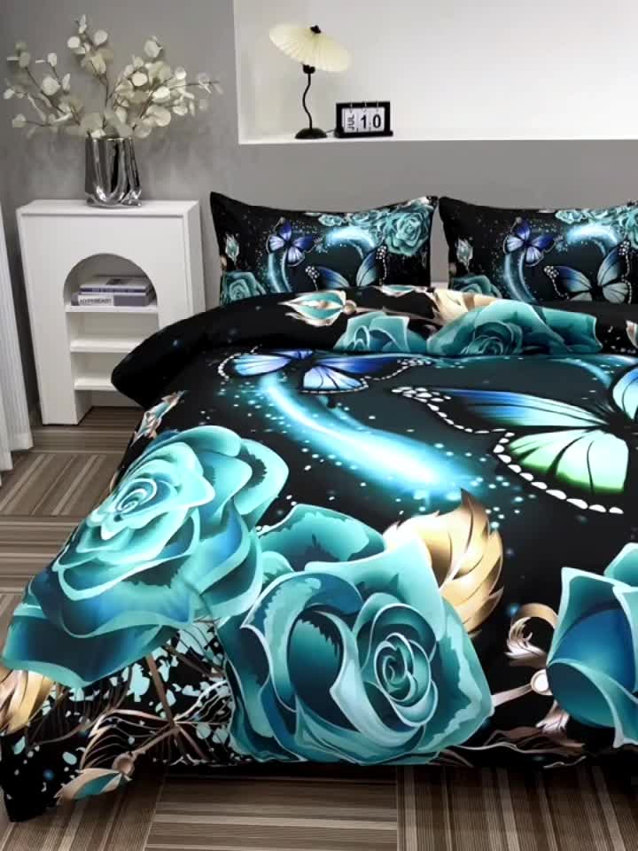 Duvet Cover Set Fashion Classic Popular Butterfly Digital - Temu