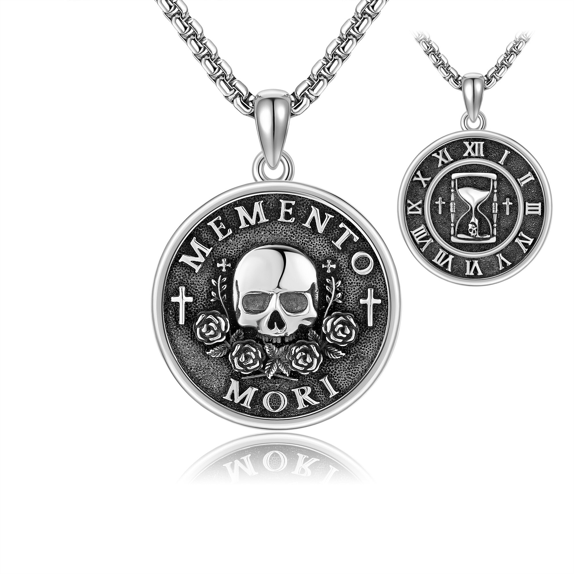Image of 925 Sterling Silvery Necklace, Death Reminder , Suitable For & Daily Spiritual Wear, Women's -friendly