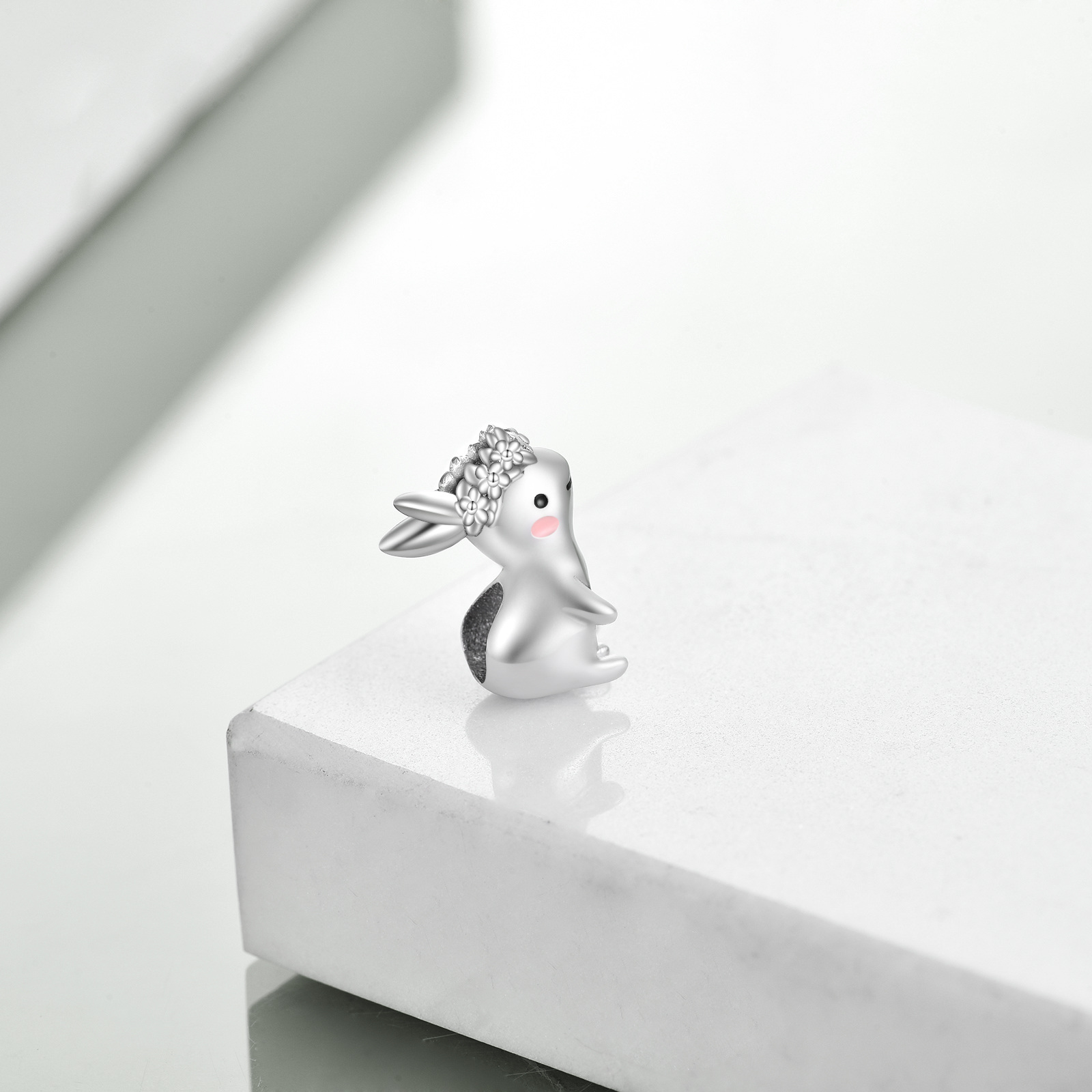 925 Sterling Silver Rabbit Charm Bracelet for Women