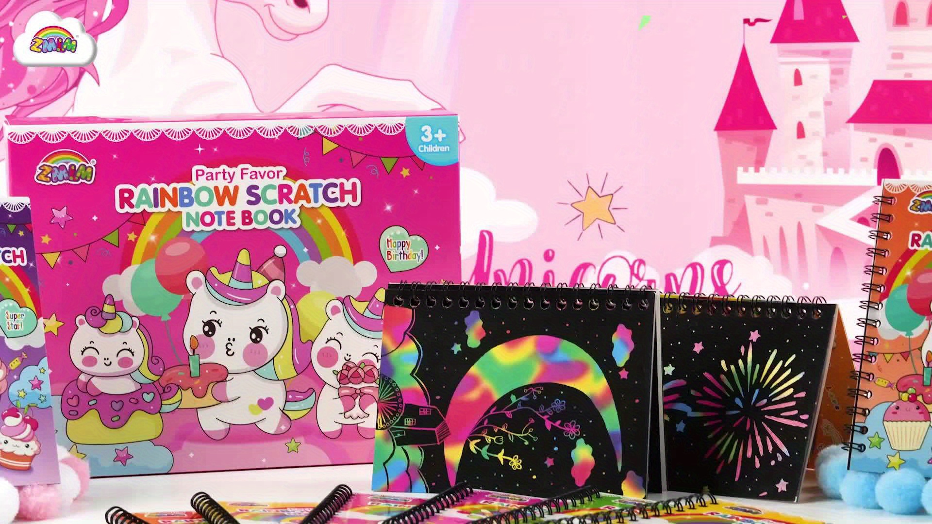 24 Pack Unicorn Scratch Art Notebooks Birthday Party Favors